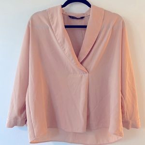 Zara Blush Collared Blouse